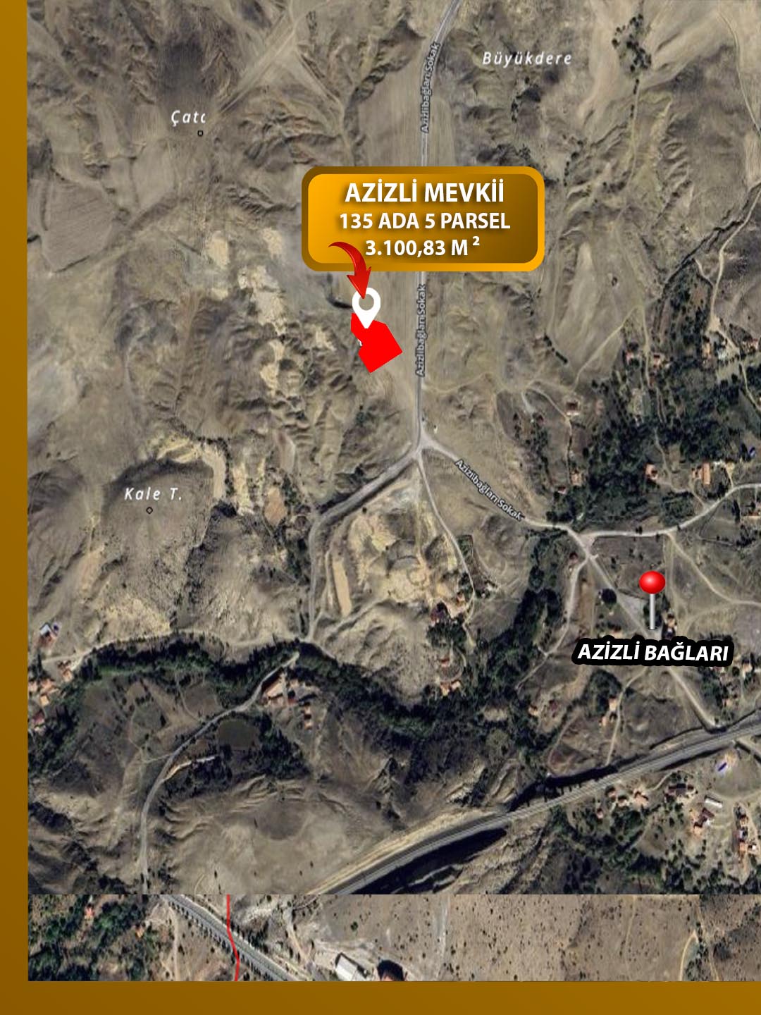 AZİZLİ BAĞLARI’NDA 135 ADA 5 PARSEL SATILIK TARLA
