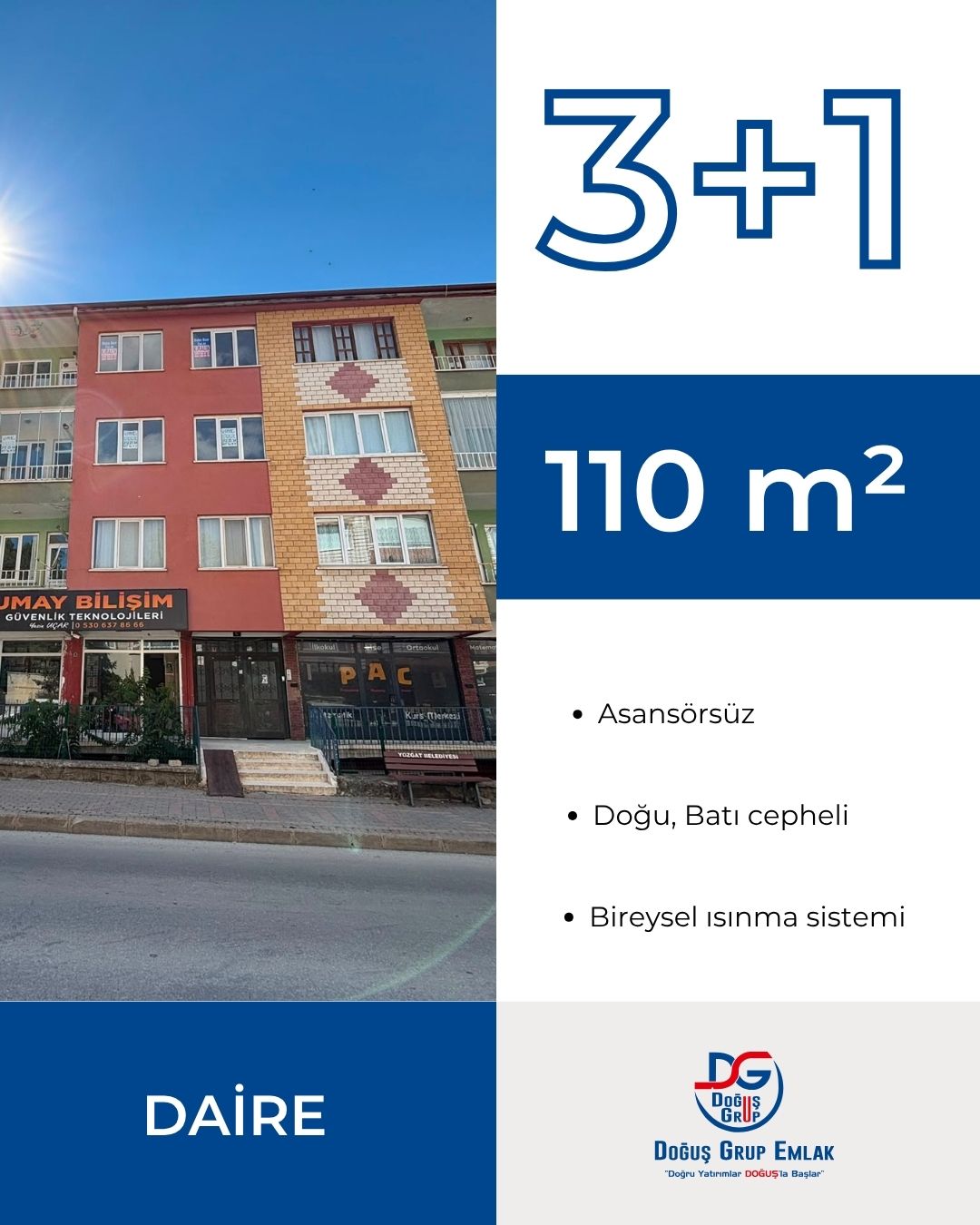 ŞEHİR MERKEZİNE YÜRÜME MESAFESİNDE KİRALIK 3+1 DAİRE